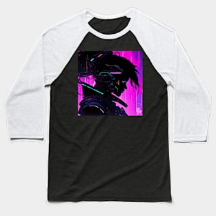 Cyberpunk silhouette Baseball T-Shirt